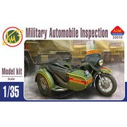 AF35010 1/35 ミリタリーシリーズ 露・ドニエプルMV-750軍用サイドカー・軍自動車検査隊 [組立式プラスチックモデル]