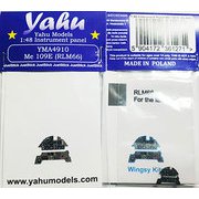 YMA4910 1/48 ディティールアップパーツ メッサーシュミットBf109E（RLM66）・着色計器板・ウィングジー用 [プラモデル用パーツ]