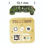 YMA7299 1/72 ディティールアップパーツ A5M1九六式艦上戦闘機・着色計器板・AVIモデル用 [プラモデル用パーツ]