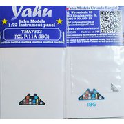 YMA7313 1/72 ディティールアップパーツ PZL P.11aガル翼戦闘機・着色計器板・IBG用 [プラモデル用パーツ]