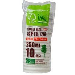 断熱 ペーパーカップ 250ml 白 10個 SD-136