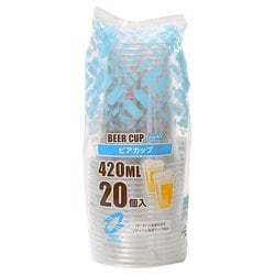 ビアカップ 420ml クリア 20個 SD-154