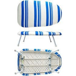 （まとめ） ストリックスデザイン PCアイロン台マリンボーダー HS-641 1台 〔×5セット〕 : ストリックスデザイン アイロン台 約60×36×19cm マリン