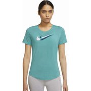 ウィメンズ Dri-FIT スウッシュ ラン S/S トップ DD6479 392 WASHED TEAL/WHITE Sサイズ [ランニングウェア シャツ レディース]