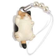 N-2301 [猫どん でぶ猫 三毛 ビーズストラップ]