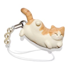 N-2502 [猫どん LadyCat vol.5 茶トラ白 ビーズストラップ]