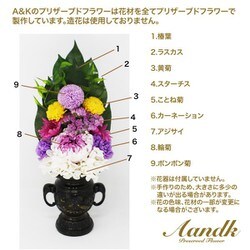 ヨドバシ.com - A＆K プリザーブドフラワー 仏花 紫翠 花器なし