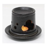瀬戸焼き 茶香炉 黒 ティーキャンドル1個付属 KIR-005B