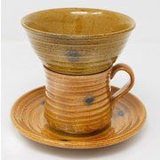 瀬戸焼き コーヒーカップ ドリッパーセット 黄瀬戸 KEI-016