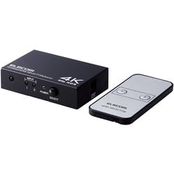 HDMI切替器 （2ポート） PC ゲーム機 専用リモコン付き DH-SW4KP21BK
