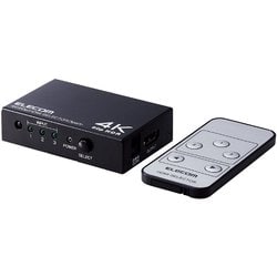 HDMI切替器 （3ポート） マルチディスプレイ ミラーリング 専用リモコン付き DH-SW4KP31BK