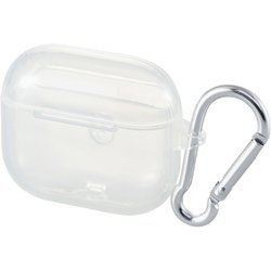 AirPods（第3世代）対応 ケース ソフト TPU カラビナ付 ワイヤレス充電対応 クリア AVA-AP3UCCR
