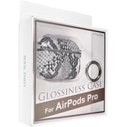 ROYALPARTY GLOSSINESS CASE/パイソン/ダークグレー AirPods Pro用 MD-75008-1