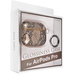 ROYALPARTY GLOSSINESS CASE/パイソン/グロスブラウン AirPods Pro用 MD-75008-3