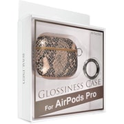 ROYALPARTY GLOSSINESS CASE/パイソン/グロスブラウン AirPods Pro用 MD-75008-3