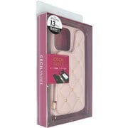 md-74931-2 [iPhone 13/iPhone 13 Pro用 キルティング カード収納 ストラップホール付き PINK]