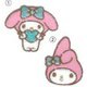 SR1097 サンリオキャラクターズ 2Pアイロンパッチ マイメロディ [キャラクターグッズ]
