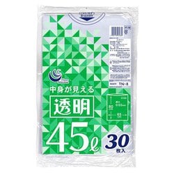 透明ポリ袋 45L 30P TN-8