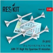 48-0322 1/48 ディティールアップパーツ スパローIII ミサイル ハイビジマーキング 4個入り [プラモデル用パーツ]