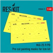 M48-0021 1/48  MiG-25P/PD 両面塗装マスクシール （ICM用） [プラモデル用品]