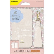 PM-F213PLFJM3WH [らくらくスマートフォン（F-52B）用 ソフトレザーケース Enchante’e 磁石付 ストラップ付 ホワイト]