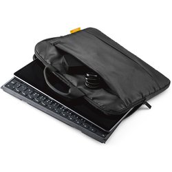 Surface Pro 第11世代/10/9/8/X 13インチ用 パソコンケース ダブルファスナー ハンドル付 ポケット付 起毛素材 ブラック TB-MSP8IBHBK