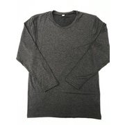 メンズ杢調長T L チャコール 102-822
