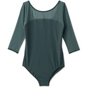 ダンスキンプレミアムレオタード DANSKIN PREMIUM LEOTARD DA122100 ダークグリーン(DG) Lサイズ [フィットネス ヨガ シャツ レディース]