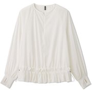 アンレールライトジャケットプルオーバージャケット EN LAIR LIGHT P/O JACKET DA322100 ジャスミンホワイト(JW) Lサイズ [フィットネス ヨガ ジャケット レディース]