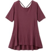 コンフォートバックストラップチュニック COMFORT BACK STRAP TUNIC DA522100 ブラックベリー(KB) Mサイズ [フィットネス ヨガ シャツ レディース]