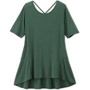 コンフォートバックストラップチュニック COMFORT BACK STRAP TUNIC DA522100 ダークグリーン(DG) Lサイズ [フィットネス ヨガ シャツ レディース]