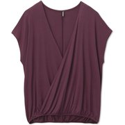 コンフォートクロスオーバートップ COMFORT CROSSOVER TOP DA522101 ブラックベリー(KB) Mサイズ [フィットネス ヨガ シャツ レディース]