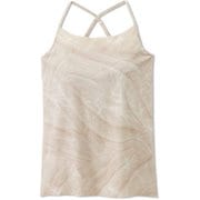 スキニッシュプリントキャミソール SKINISH PRINT CAMISOLE DA10302P サンド(SA) Lサイズ [フィットネス ヨガ カップ付きシャツ]