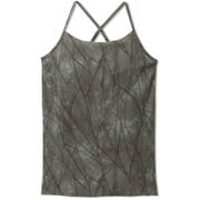 スキニッシュプリントキャミソール SKINISH PRINT CAMISOLE DA10302P ダークグレー(DH) Lサイズ [フィットネス ヨガ カップ付きシャツ]