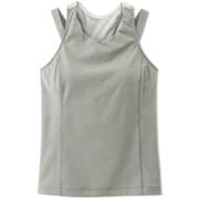 エニーモーションタンクトップ ANYMOTION TANK TOP DA122103 ミックスグレー(Z) Sサイズ [フィットネス ヨガ カップ付きシャツ]