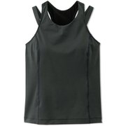 エニーモーションタンクトップ ANYMOTION TANK TOP DA122103 ブラック(K) Mサイズ [フィットネス ヨガ カップ付きシャツ]