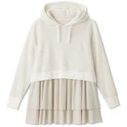 マタニティフェイクレイヤードトップ MATERNITY FAKE LAYERED TOP DAM522171 ジャスミンホワイト(JW) Mサイズ [フィットネス ヨガ パーカー レディース マタニティ]