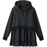 マタニティフェイクレイヤードトップ MATERNITY FAKE LAYERED TOP DAM522171 ブラック(K) Mサイズ [フィットネス ヨガ パーカー レディース マタニティ]