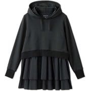 マタニティフェイクレイヤードトップ MATERNITY FAKE LAYERED TOP DAM522171 ブラック(K) Lサイズ [フィットネス ヨガ パーカー レディース マタニティ]