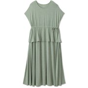 マタニティコンフォートフェイクレイヤードドレス MATERNITY COMFORT FAKE LAYERED DRESS DAM522172 グリーンフォグ(GF) Mサイズ [フィットネス ヨガ ワンピース レディース マタニティ]