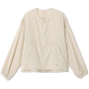 シアークロスカラーレスジャケット SHEER CLOTH COLLARLESS JACKET DC322109 ライトサンド(LS) Lサイズ [フィットネス ヨガ ジャケット レディース]