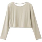 ピーチスキンクロップドトップ PEACH SKIN CROPPED TOP DC522106 サンドベージュ(SB) Mサイズ [フィットネス ヨガ シャツ レディース]