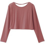 ピーチスキンクロップドトップ PEACH SKIN CROPPED TOP DC522106 ローズトープ(RT) Mサイズ [フィットネス ヨガ シャツ レディース]