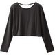 ピーチスキンクロップドトップ PEACH SKIN CROPPED TOP DC522106 ウォッシュブラック(WK) Lサイズ [フィットネス ヨガ シャツ レディース]