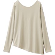 ピーチスキンロングスリーブトップ PEACH SKIN L/S TOP DC522107 サンドベージュ(SB) Lサイズ [フィットネス ヨガ シャツ レディース]