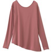 ピーチスキンロングスリーブトップ PEACH SKIN L/S TOP DC522107 ローズトープ(RT) Lサイズ [フィットネス ヨガ シャツ レディース]