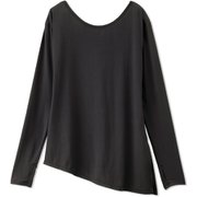 ピーチスキンロングスリーブトップ PEACH SKIN L/S TOP DC522107 ウォッシュブラック(WK) Lサイズ [フィットネス ヨガ シャツ レディース]