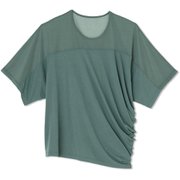 シアーライトハイブリッドトップ SHEER LIGHT HYBRID TOP DC522109 アースエメラルド(EE) Lサイズ [フィットネス ヨガ シャツ レディース]