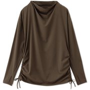 UVプロテクトロングスリーブティー UV PROTECT L/S TEE DC522113 チョコレートブラウン(CT) Mサイズ [フィットネス ヨガ シャツ レディース]