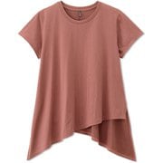アシンメトリーショートスリーブティー ASYMMETRY S/S TEE DC722112 ローズトープ(RT) Mサイズ [フィットネス ヨガ シャツ レディース]